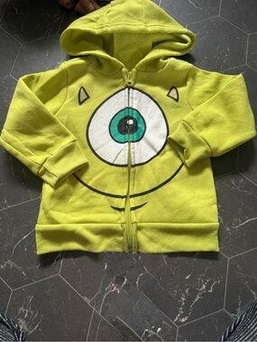 Disney Lime Green One-Eyed Monster Zip Hoodie